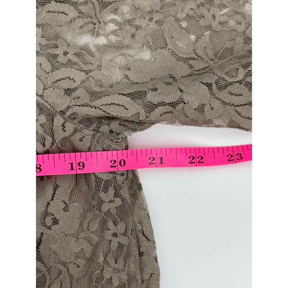 NWT Lane Bryant Gray Long Sleeve Sheer Lace Blouse Size 14/16 Boho Goth - Picture 6 of 6